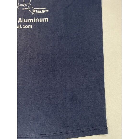 VINTAGE EMS Eastern Metal Supply Graphic Pocket T-shirt Men XL Blue Faded - Picture 3 of 7